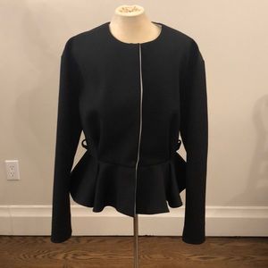VICTOR&ROLF Womens Peplum Jacket Black size 40